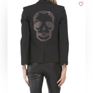 Zadig and Voltaire Vedy Skull Strass Black Blazer SZ 36 (small)